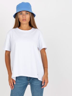Koszulka oversize Fashionhunters biała
