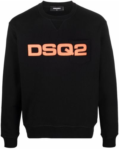 Jersey trykt sweatshirt Dsquared2 svart