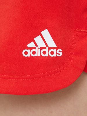 Kraťasy s vysokým pasem Adidas Performance červené