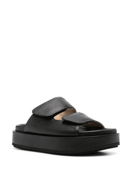 Leder sandale Paloma Barcelo schwarz