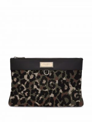 Leopard trykt clutch Dolce & Gabbana svart