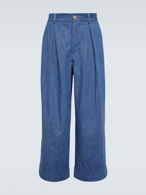 Pantaloni chino din bumbac King & Tuckfield albastru
