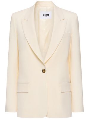 Chaqueta de lana Msgm blanco