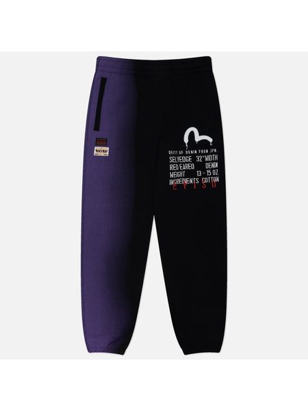 Мужские брюки Evisu Seagull Print Slogan Print, XXL фиолетовый