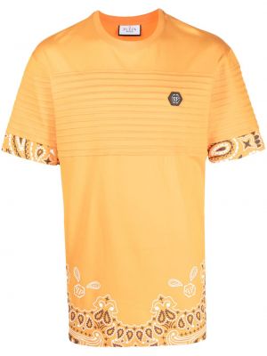 Тениска с принт Philipp Plein оранжево