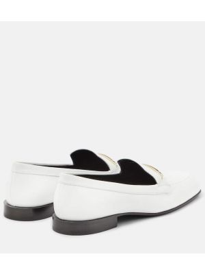 Pantofi loafer din piele Victoria Beckham alb