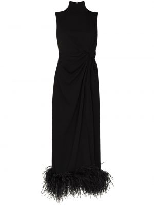 Sukienka koktajlowa bez rękawów w piórka 16arlington czarna