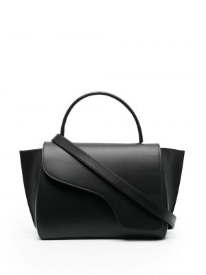 Usnjena nakupovalna torba Atp Atelier črna