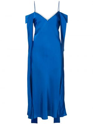 Hedvábné koktejlové šaty Ellery - modrá