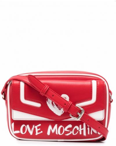 Bolsa de hombro con cremallera Love Moschino rojo