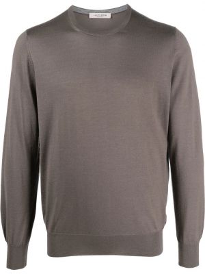 Dzianinowy sweter bawełniany Fileria brązowy