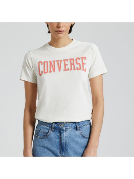 Camiseta manga corta Converse beige