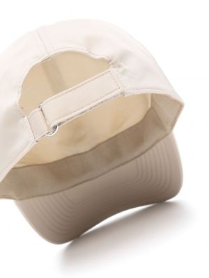 Satynowa czapka z daszkiem Moncler beżowa
