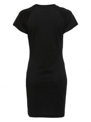 Mini šaty s výšivkou Moschino černé