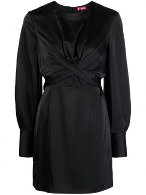 Saténové mini šaty Staud čierna