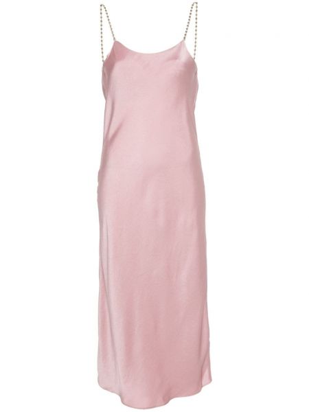 Satenska midi haljina Ba&sh ružičasta