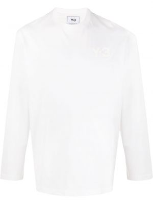 Camiseta de manga larga manga larga Y-3 blanco
