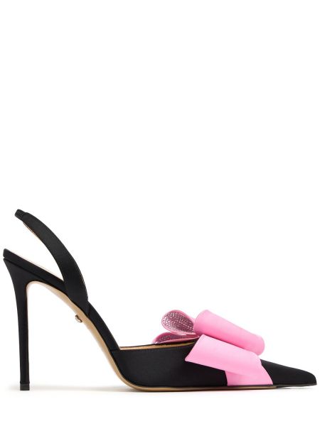 Pumpar med remmar i satin med slingback Mach & Mach svart