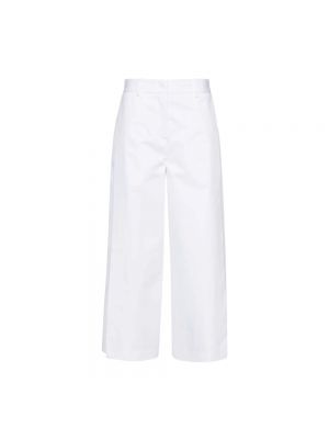 Spodnie relaxed fit Semicouture białe