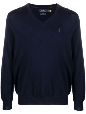 Prugasti pamučni pulover s vezom Polo Ralph Lauren