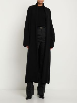 Vlnený kabát Annagreta čierna