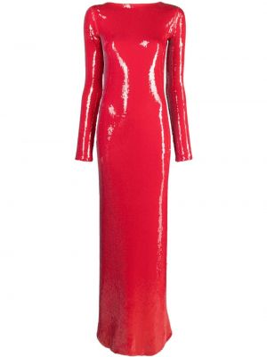 Коктейлна рокля с пайети N°21 червено
