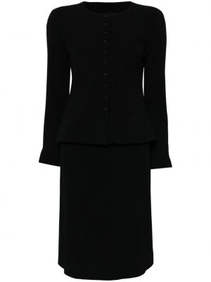 Vlnená sukňa Chanel Pre-owned čierna