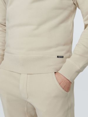 Sweatshirt mit rundhalsausschnitt aus baumwoll Tom Ford beige