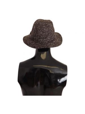 Sombrero jaspeado de tweed Dolce & Gabbana gris