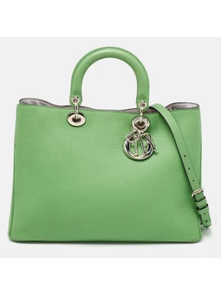 Torebka skórzana retro Dior Vintage zielona