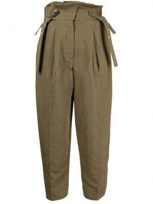 Lniane spodnie bawełniane 3.1 Phillip Lim zielone