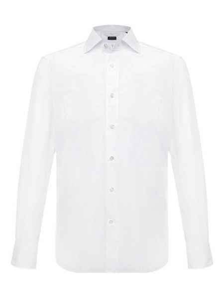 Хлопковая рубашка Zegna белая