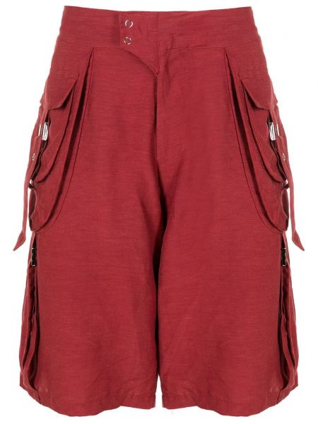 Shorts cargo avec poches Amir Slama rouge
