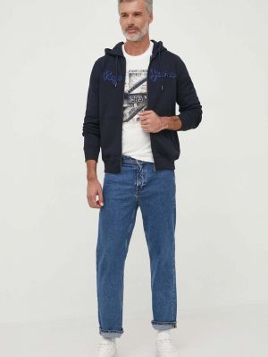 Bluza z kapturem bawełniana Pepe Jeans