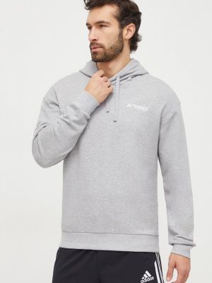 Melange kapucnis pulóver Adidas Terrex szürke