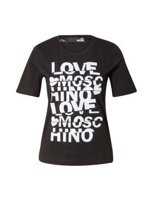 Love Moschino Tricou  negru / alb
