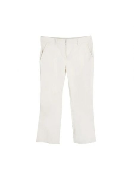 Spodnie bawełniane Prada Vintage białe