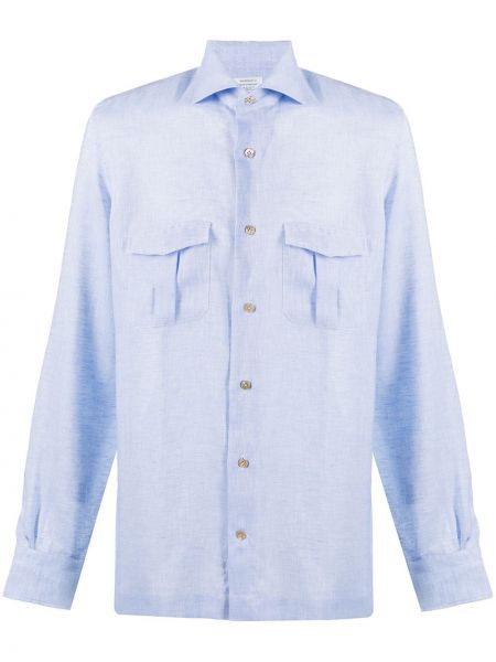 Camisa con bolsillos Mazzarelli azul