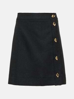Asymetrické mini sukně Ganni černé