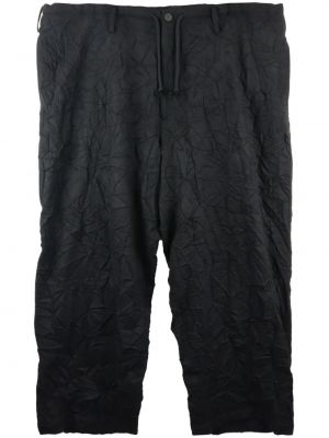 Pantaloni scurți de lână Yohji Yamamoto negru