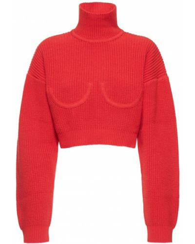 Relaxed памучен пуловер Simon Miller червено