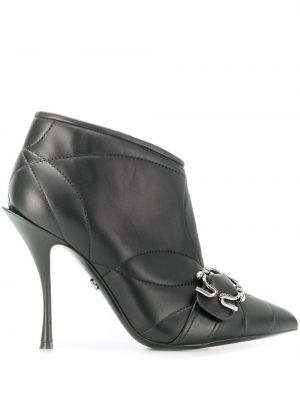 Dygsniuotos iš natūralios odos auliniai batai Dolce & Gabbana juoda