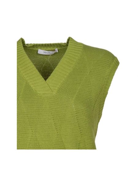 Sweter bawełniany Max Mara zielony