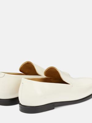 Pantofi loafer din piele Khaite alb
