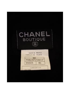 Abrigo de lana Chanel Vintage negro