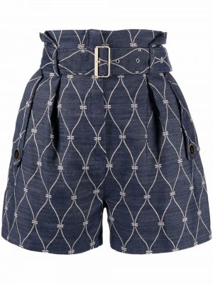 Jeans-shorts Elisabetta Franchi blå