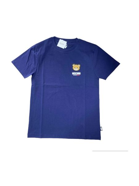 Koszulka z krótkim rękawem Moschino niebieska