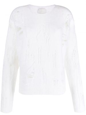 Obrabljen pulover Ramael bela