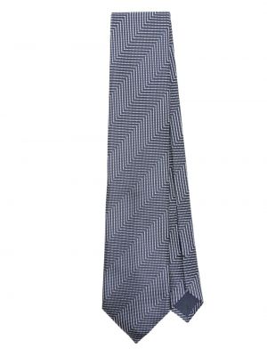 Μεταξωτή γραβάτα με σχέδιο Tom Ford μπλε