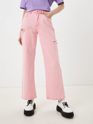 Широкие джинсы Trendyangel, розовые